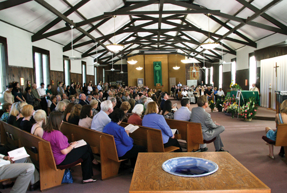 The memorial was held at Our Lady Queen of Peace Chapel.
