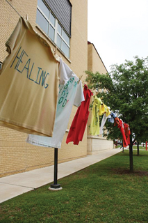 The awareness shirts can be seen all over campus.
