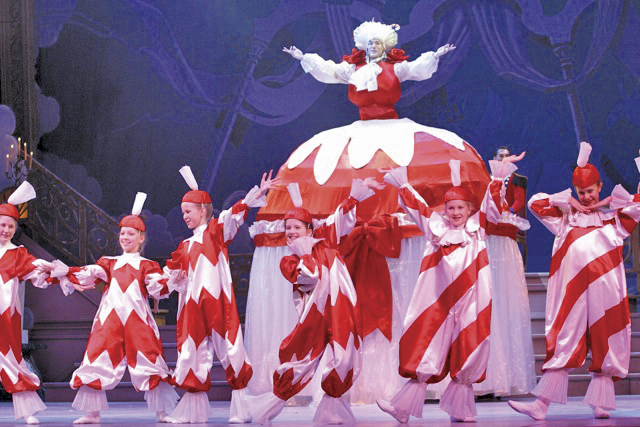 Little gingerbread children dance around Mother Ginger in the Nutcracker.
