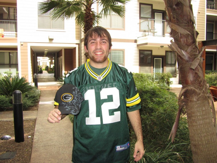 Packers fan, graduate student Ryan Centi

