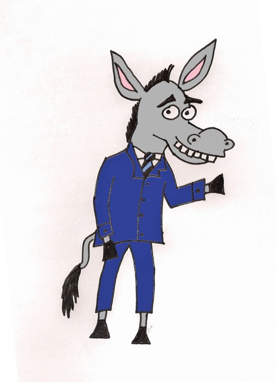 The donkey is the symbol of the Democratic party.
