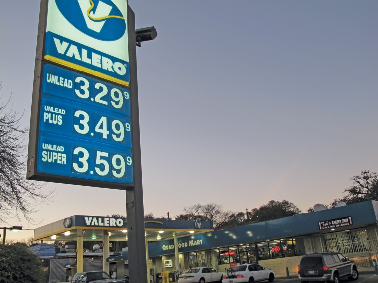 The average gas price for the Austin area is $3.45, according to a AAA Fuel Gauge Report.
