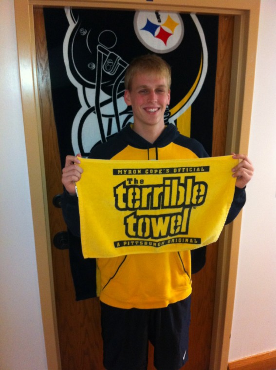 Graham has five “Terrible Towels” of his own.
