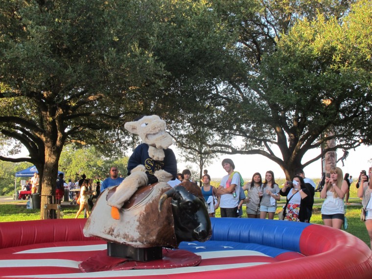 Hillfest had many activities like a mechanical bull, carnival rides and music from Searching for Signal.
