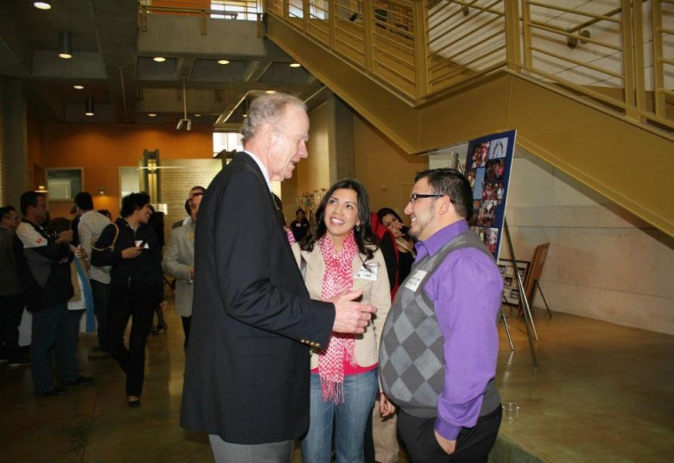 President George Martin greeted alumni at the programs 40th anniversary celebration.
