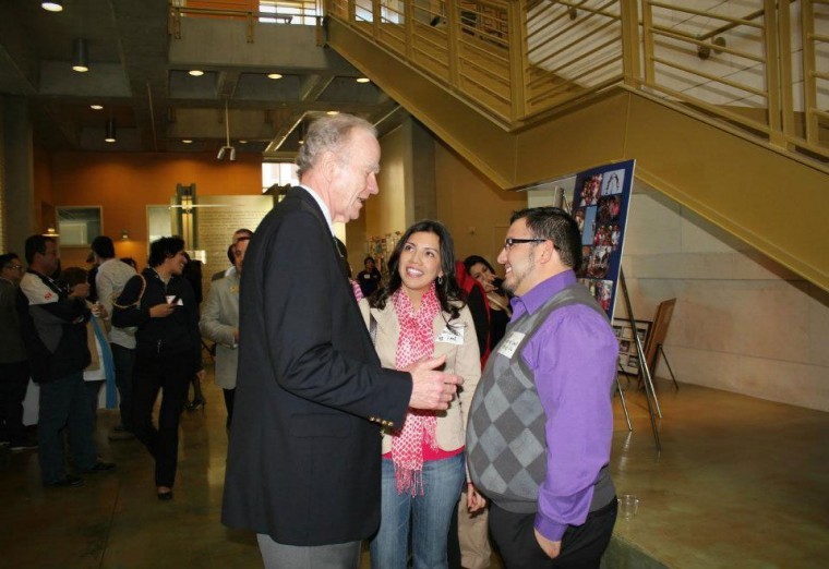President George Martin greeted alumni at the program's 40th anniversary celebration.
