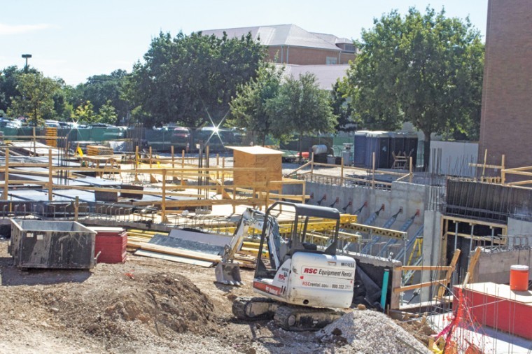 Construction on the Natural Sciences Center is expected to be complete by the Fall 2013 semester.
