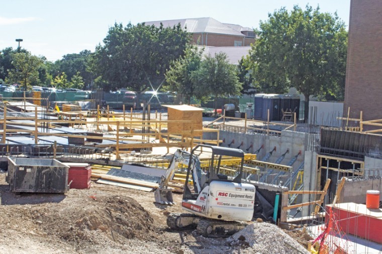 Construction on the Natural Sciences Center is expected to be complete by the Fall 2013 semester.
