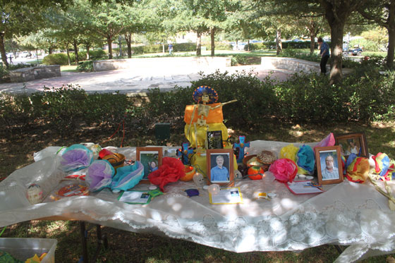 HSA created an altar to honor deceased faculty members.
