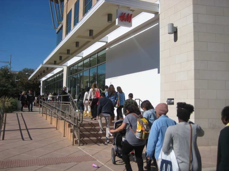 Some shoppers waited for 19 hours for the opening to H&M.
