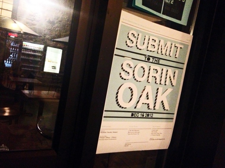 The Sorin Oak Review accepts student submissions of literary work.
