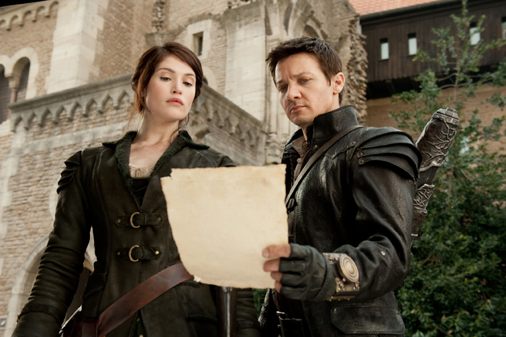 Gemma Arterton, left, plays Gretel and Jeremy Renner plays Hansel in "Hansel &amp; Gretel: Witch Hunters," from Paramount Pictures and Metro-Goldwyn-Mayer Pictures. 
