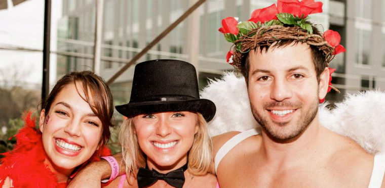 Austinites dress up to celebrate Valentine's Day.
