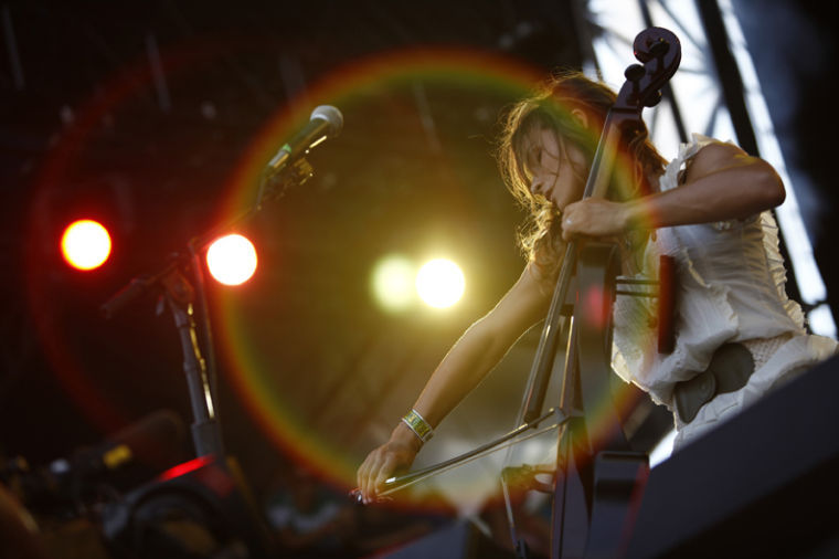 Members of Ra Ra Riot perform on the Chicago 2016 stage at Lollapalooza, August 9, 2009.
