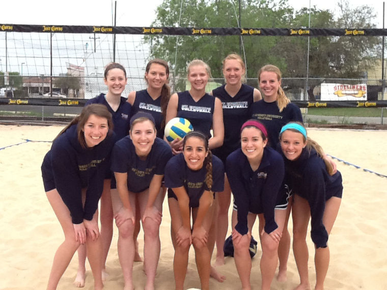 Five teams of two represented the Hilltoppers in a volleyball tournament in San Antonio.
