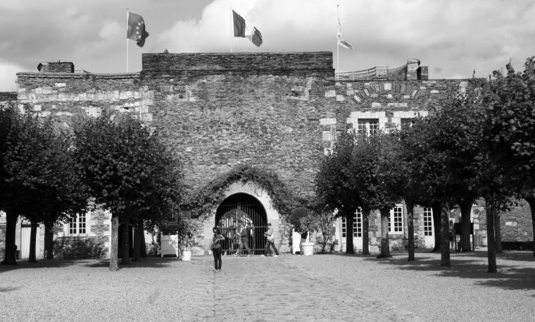 Angers, like much of France, is brimming with old castles, monasteries, and stone fences. The Chateau D'Angers, a medieval fortress dating to the 13th century, soars with towers and moats. (Mary Ann Anderson/MCT)
