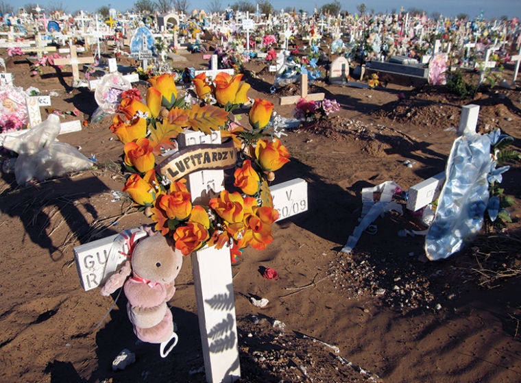 Cemeteries in Ciudad Juarez, Mexico are filled with victims of homicide. 