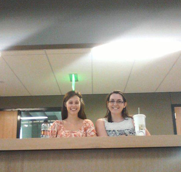 Talk show hosts Ellie Meyer and Ariya Villegas' "office."