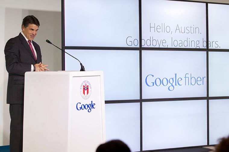 The governor participated in an announcement with Google Inc. regarding the installment of Google Fiber in Austin, Texas. Google Fiber is an ultra high-speed broadband network with internet speeds up to 1 gigabyte per second.