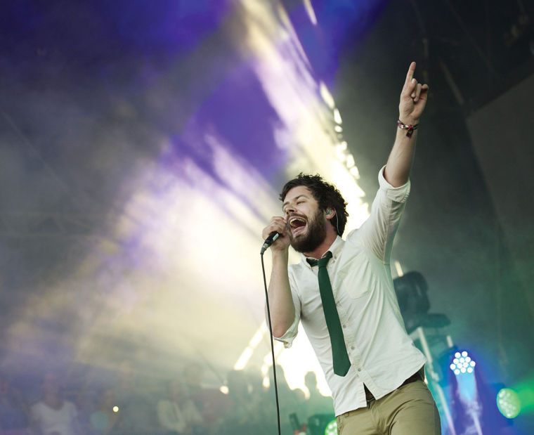 Michael Angelakos of Passion Pit performs at the Austin City Limits Music Festival at Zilker Park in Austin, Texas, Saturday October 5, 2013. 
