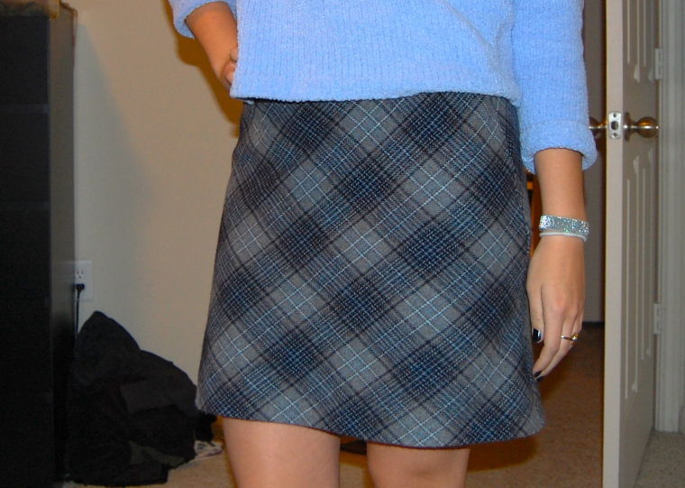 Plaid skirts and shirts offer a versatile, timeless style. 