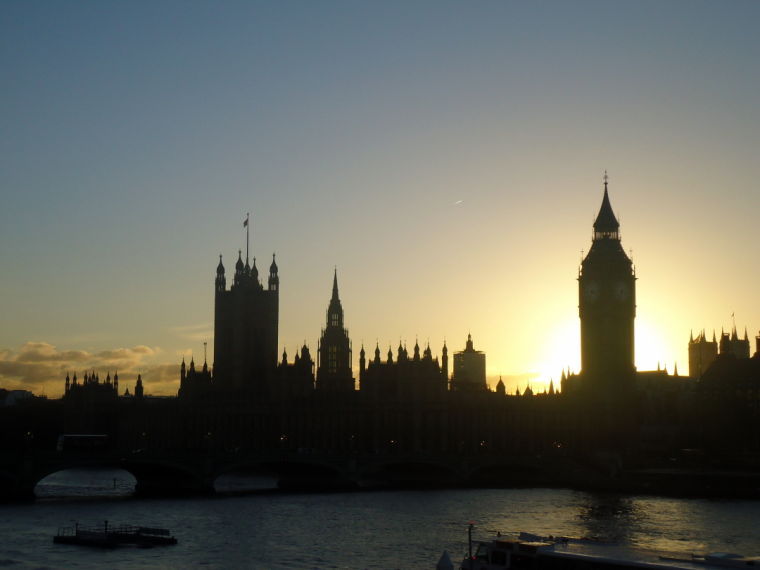 The sun set while we were on Big Ben and Parliament! Magical.