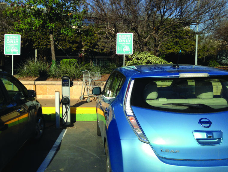 Whole Foods is one place where electric cars can be charged.