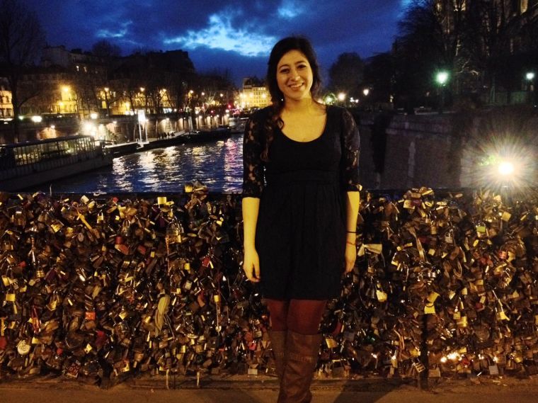 The love-lock bridge on my last night in Paris.