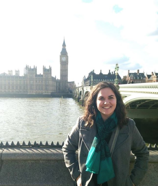 Living the tourist life and posing in front of the River Thames and Big Ben.