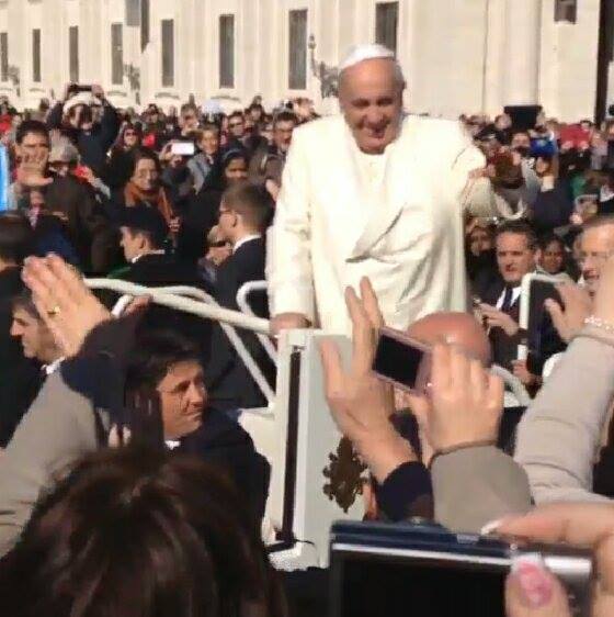 This is the clearest and closest picture I could get of Pope Francis...Id say its not too bad.