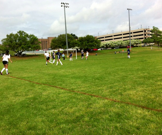 The soccer team came in second on an April 12 tournament.