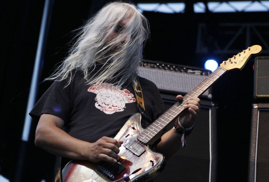 Guitarist J Mascis of Dinosaur Jr. performs during LouFest in St. Louis, Missouri on Saturday, August 25, 2012. 