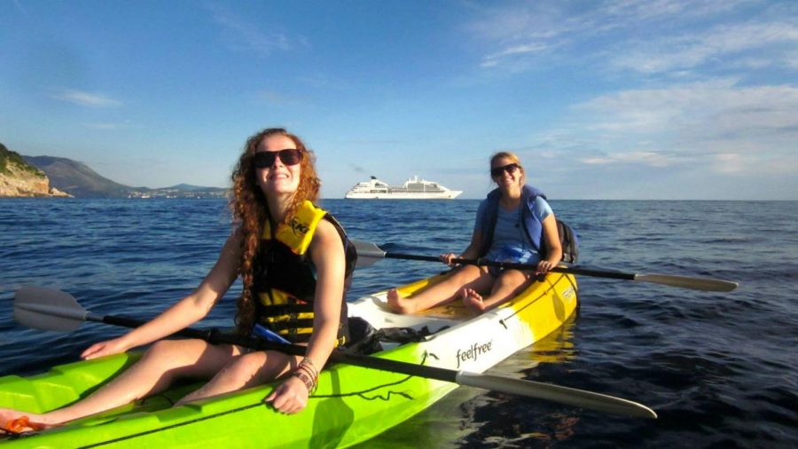 Sea kayaking on the Adriatic with my roommate. What a beautiful and tiring experience!