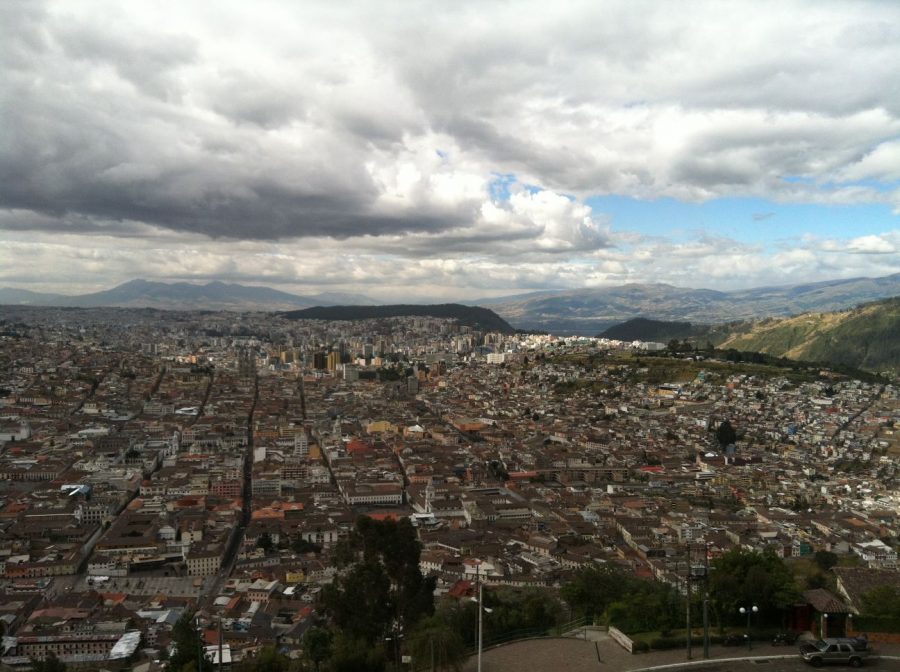 This is a view of less than half of Quito from the Panecillo, a famous statue of the Virgin Mary.