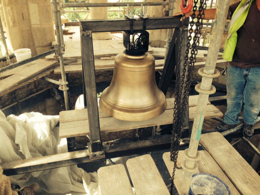 The bell was believed to be made at Stuckstede & Bro. bell foundry which operated in St. Louis, Missouri from 1890 to 1940.