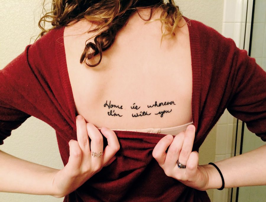 This tattoo reminds me of how hard my mom worked to make sure each new house felt like home.