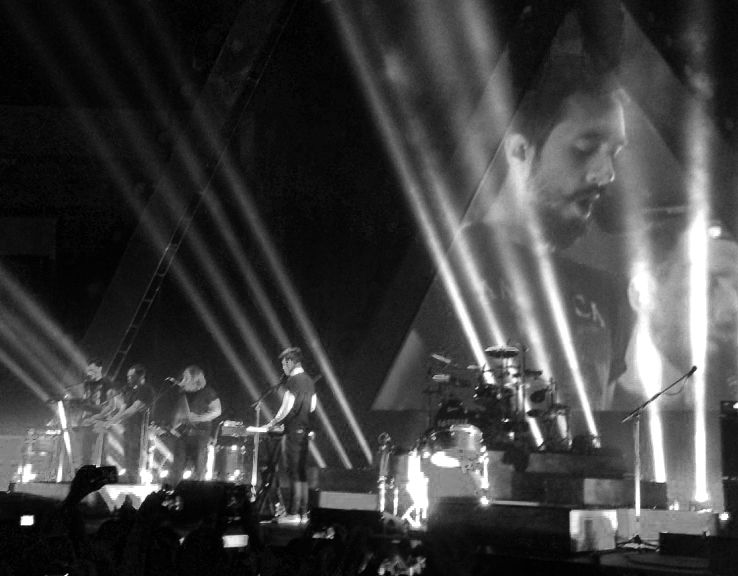 Bastille performing at the Cedar Park Center. 