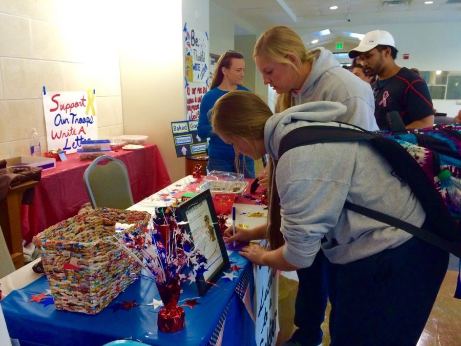 St. Edward's hosted the Write a Letter to a Soldier campaign. 