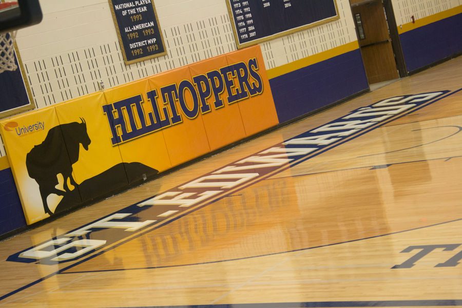The basketball court in the RCC was given a makeover over winter break. 