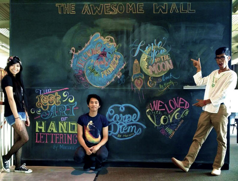 Computer science student mastermind behind chalk murals