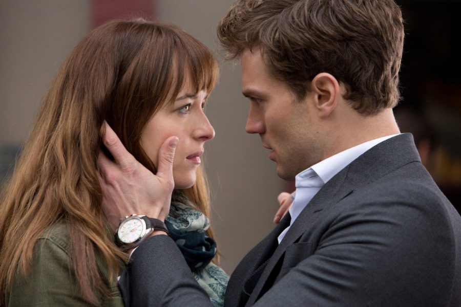 Dakota Johnson and Jamie Dornan star in Fifty Shades of Grey.