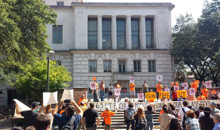 There was an anti-gun rally at The University of Texas - Austin on Oct. 1.