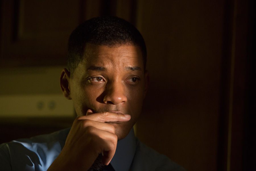 Will Smith stars as Dr. Bennet Omalu in 2015 film Concussion.