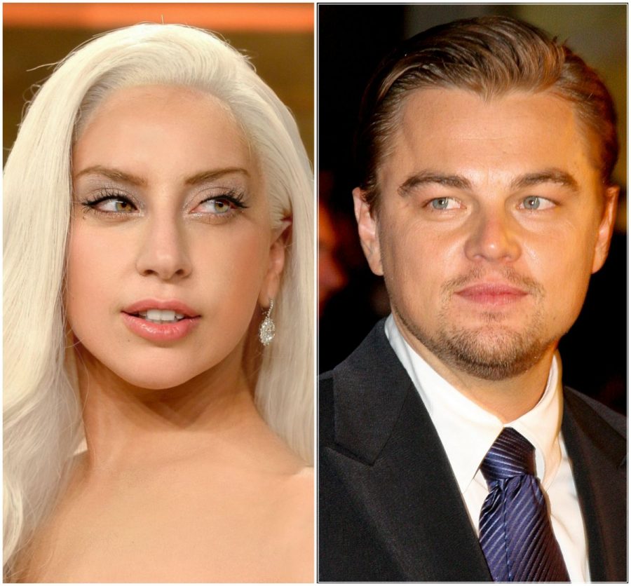 Leo+goes+Gaga+at+Golden+Globes