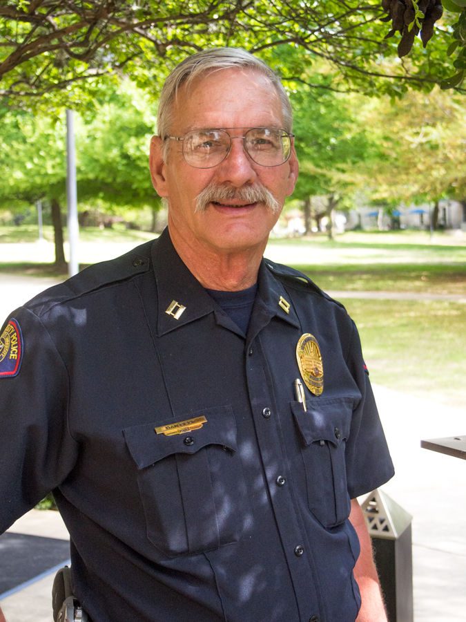Captain Dan Beck has been a police officer at St. Edward's for nearly 30 years. He will be retiring in the summer in 2016.