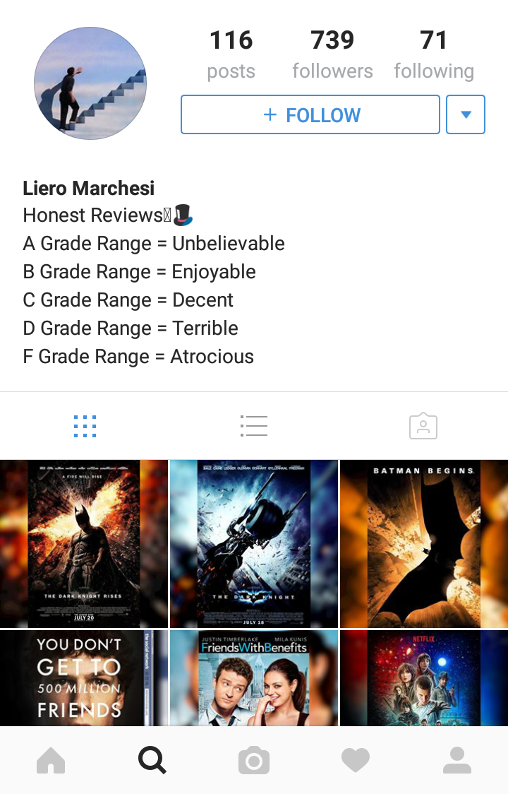 movie review on instagram