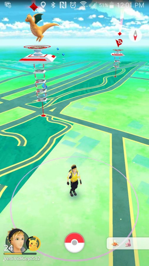 Screenshot of Pokemon Go.