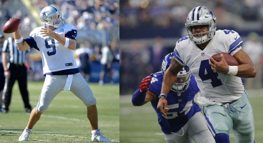 While+Tony+Romo+is+recovering+from+a+fractured+verterbra%2C+Dak+Prescott+has+led+the+Dallas+Cowboys+to+a+division-best+5-1+record.+Both+quarterbacks+will+be+available+by+the+end+of+October.