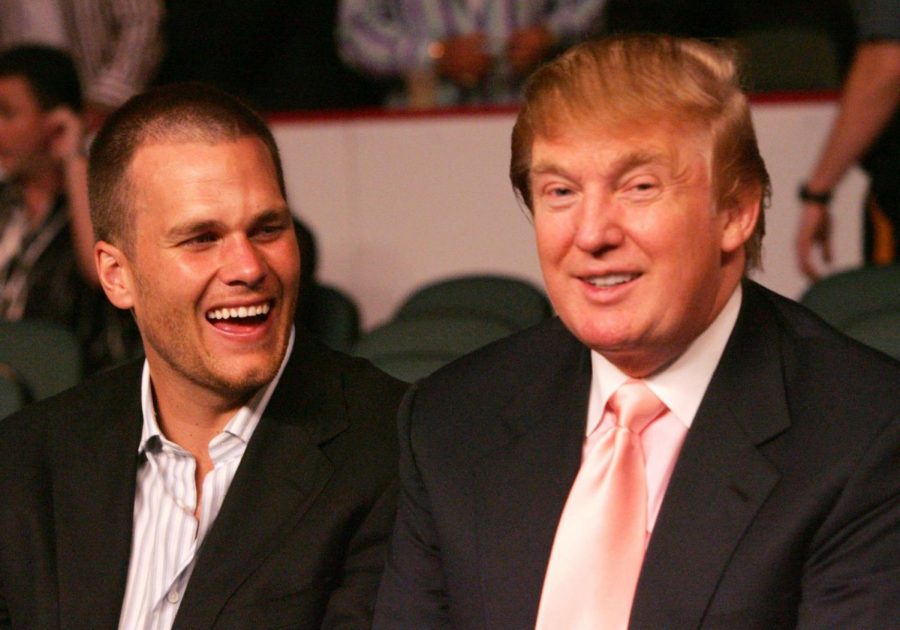 Tom Brady chats with Donald Trump