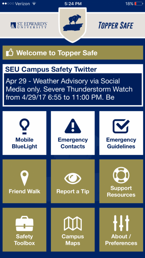 St. Edwards launched its Topper Safe app in early May. The app puts all reources and emergency information in one place for students, parents, faculty and campus visitors.